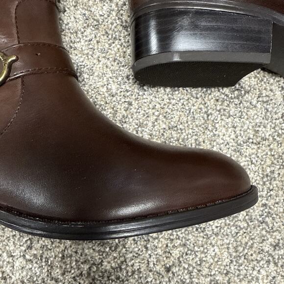 Lauren Ralph Lauren Womens Margarite Dark Brown Riding Boots 5 Width B NWB - Picture 3 of 16